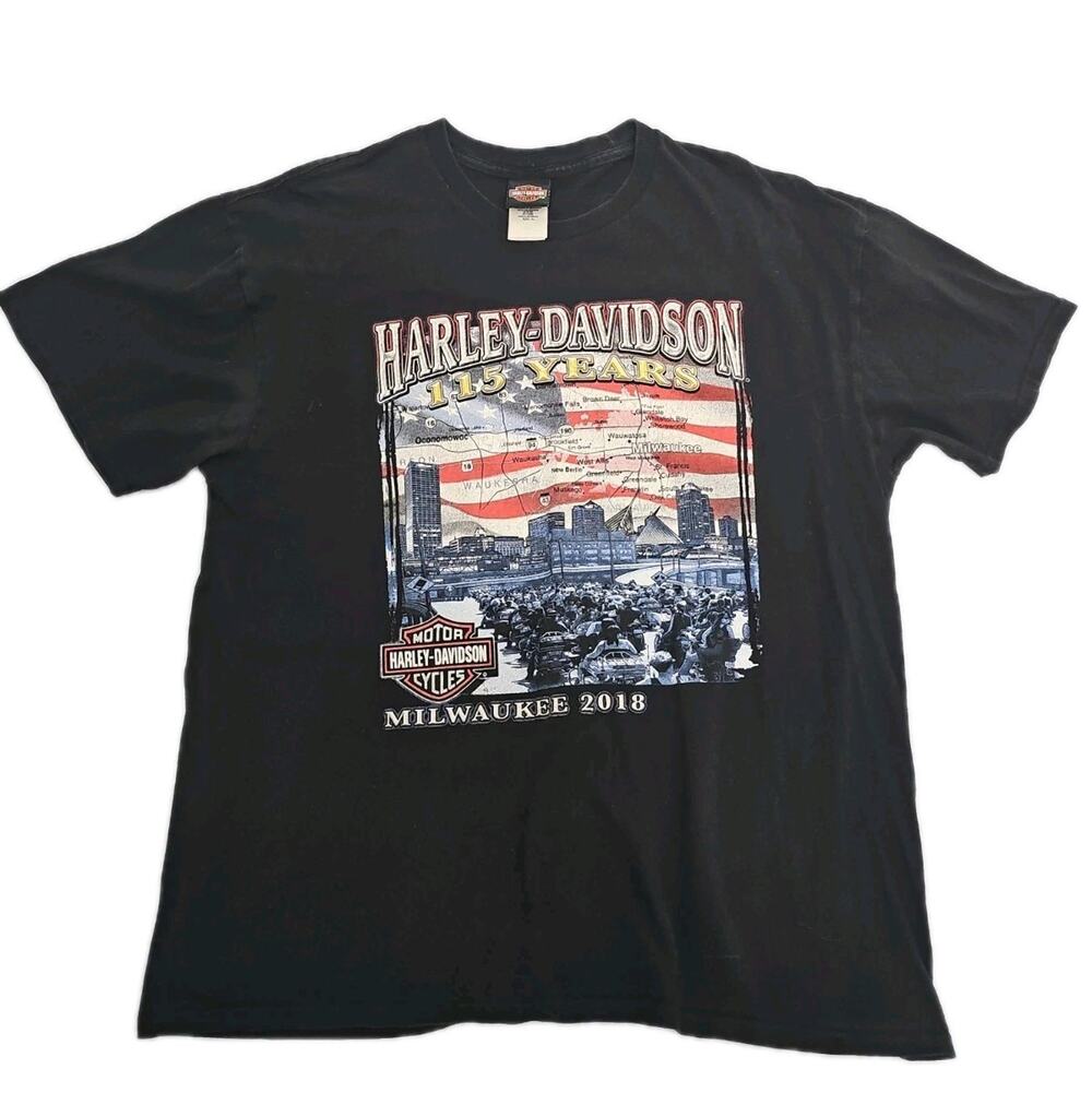 2018 Milwaukee WI Harley Davidson Brotherhood Tshirt Men XL Motorcycles Bikes